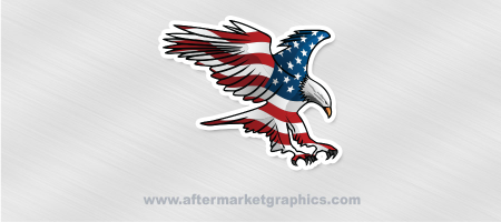 American Flag Bald Eagle sticker